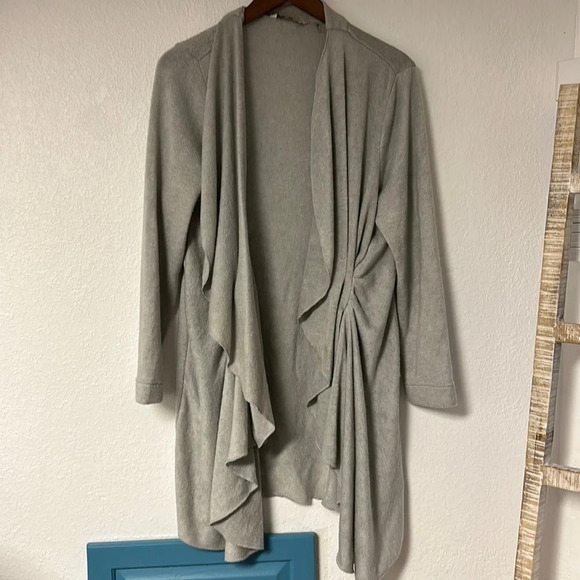 Soft Surroundings Gray soft cardigan cowl size small - Picture 1 of 11